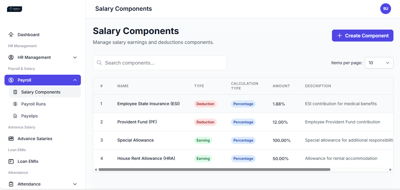 Team Dashboard Interface